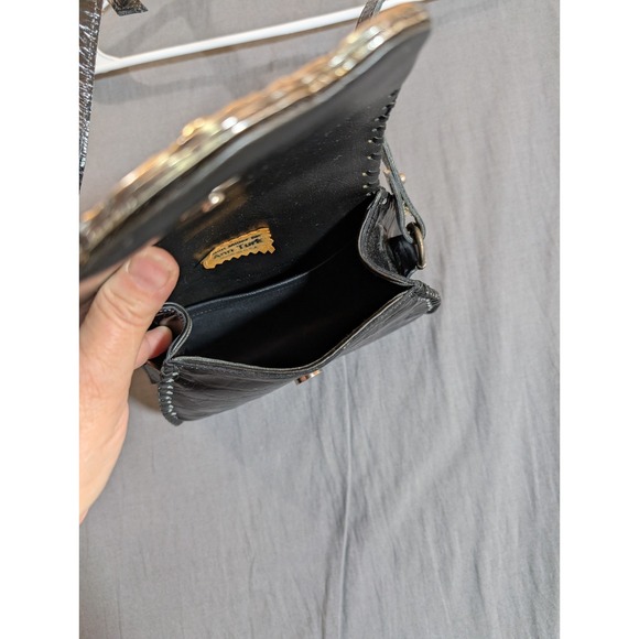 Glen Miller for Ann Turk crocodile leather Black clutch